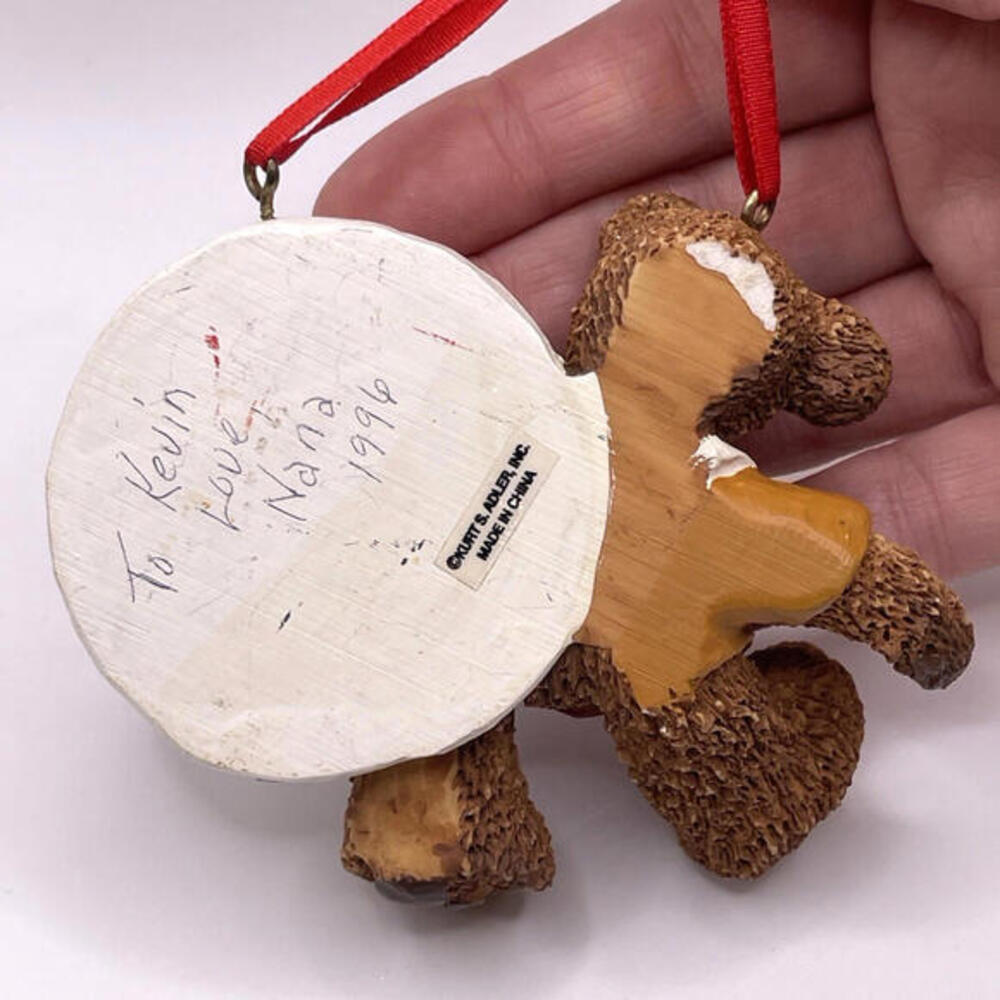 Vintage Kurt S Adler Soccer Bear And Glass Soccer Ball Christmas Ornaments - Picture 4 of 5